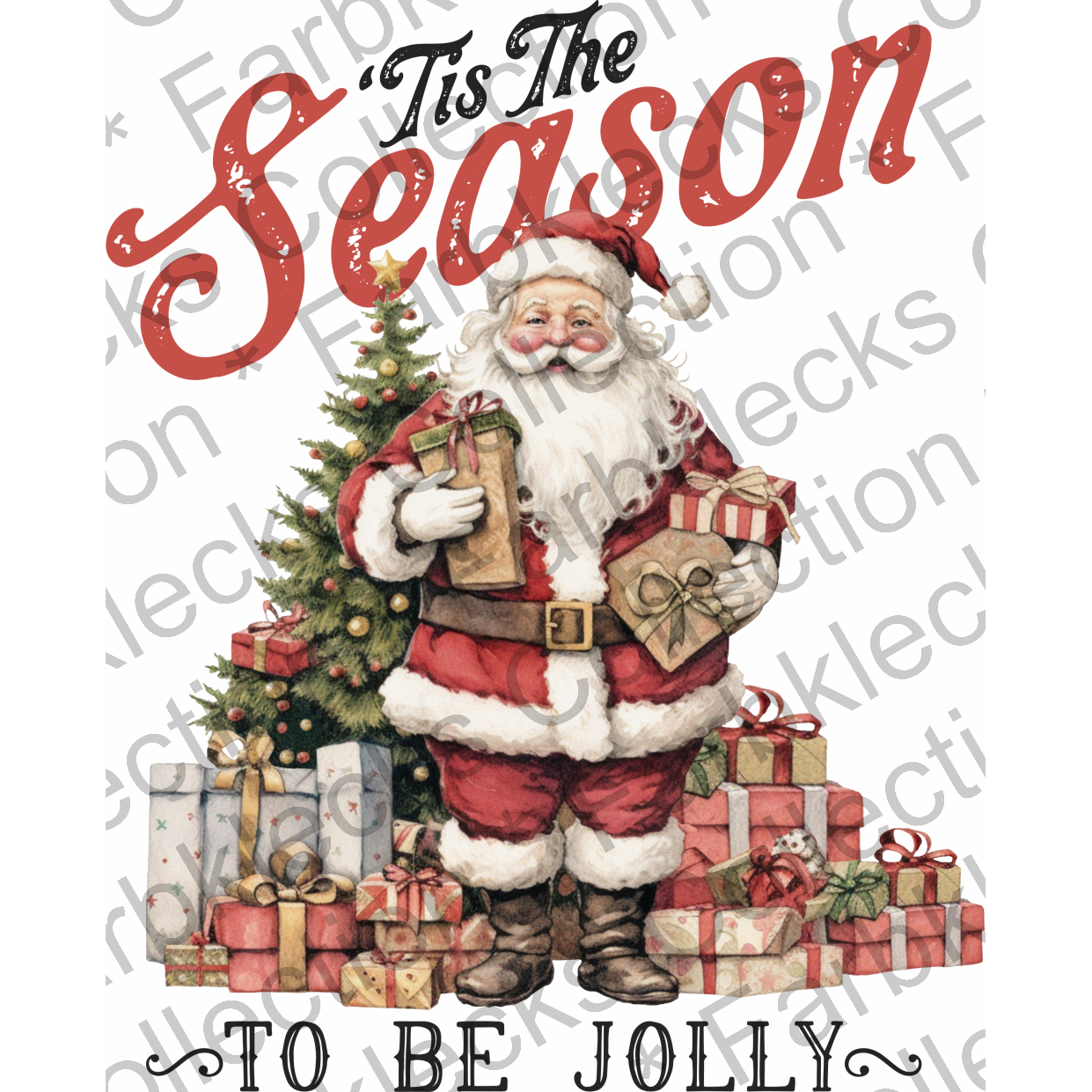 Motivtransfer 1118 Vintage Tis the Season to be Jolly