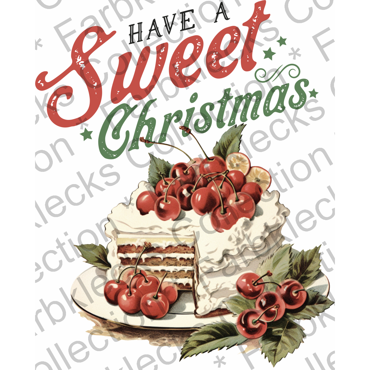 Motivtransfer 1127 Vintage Have a sweet Christmas