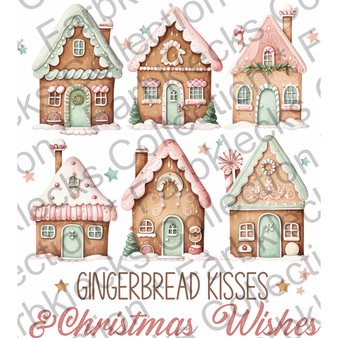 Motivtransfer 1131 Sweet Gingerbread Kisses and Christmas Wishes