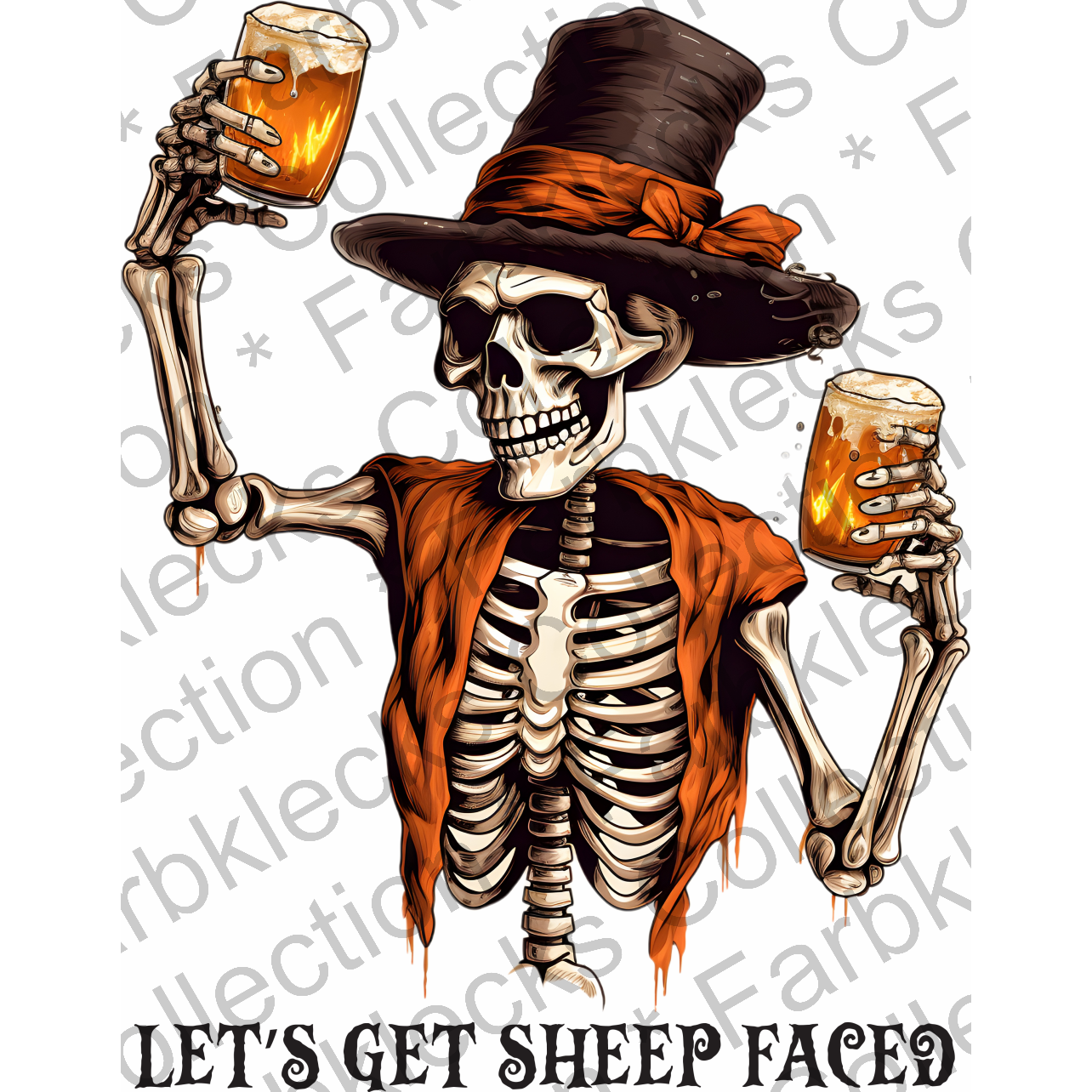 Motivtransfer 1205 Drunken Skeleton