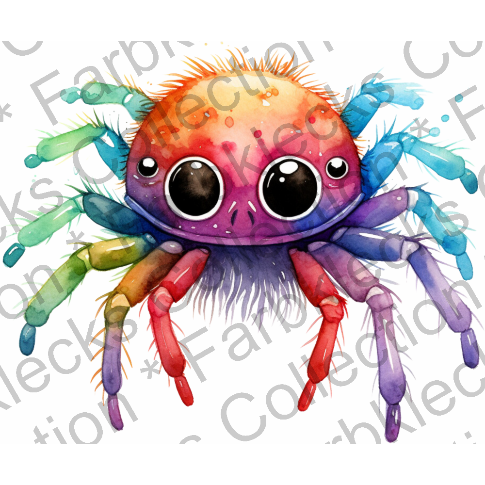 Motivtransfer 1281 Regenbogen Spinne