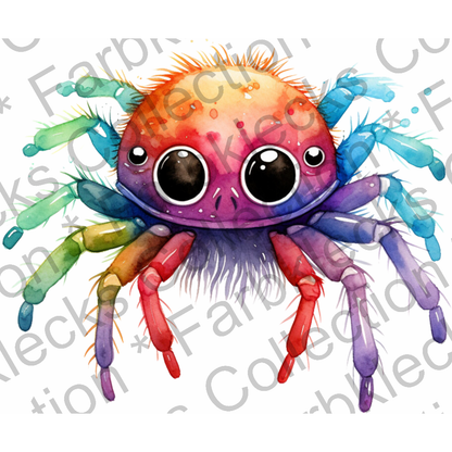 Motivtransfer 1281 Regenbogen Spinne