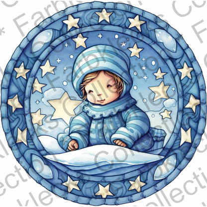 Motivtransfer 1471 Baby Stained Glass