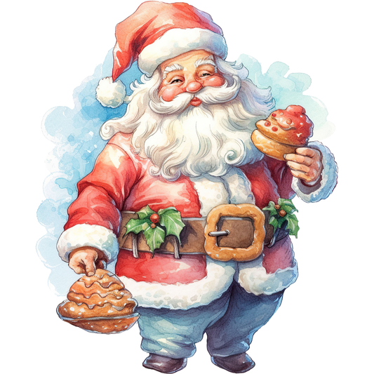 Motivtransfer 1535 Santa isst einen Muffin