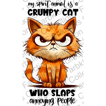 Motivtransfer 1710 my spirit normal is a grumpy cat who slaps annoying people