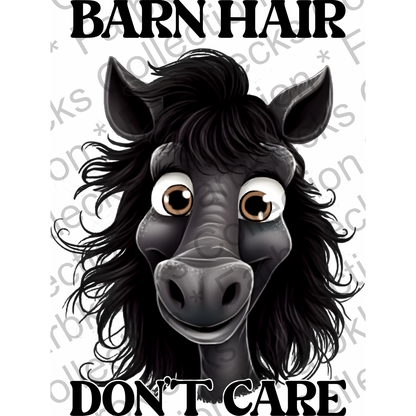 Motivtransfer 1760 Barn Hair Dont Care