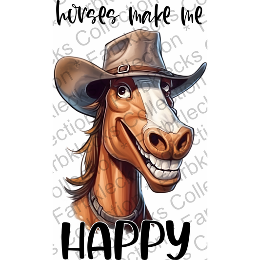 Motivtransfer 1764 Horses make me Happy