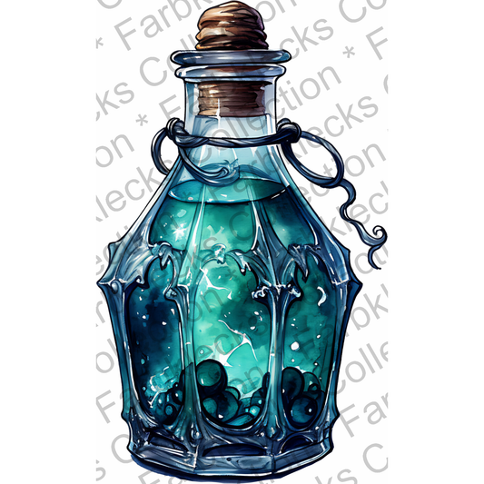 Motivtransfer 1884 Gothic Giftflasche