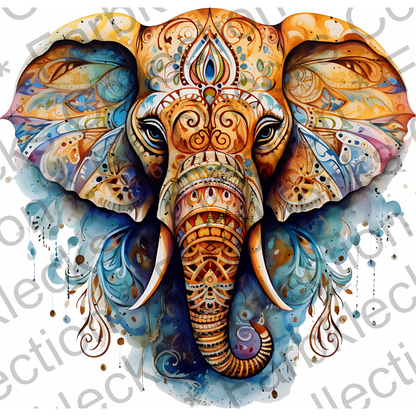 Motivtransfer 1989 Mandala Elefant