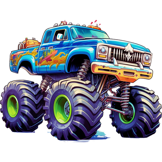 Motivtransfer 2011 Blauer Monstertruck