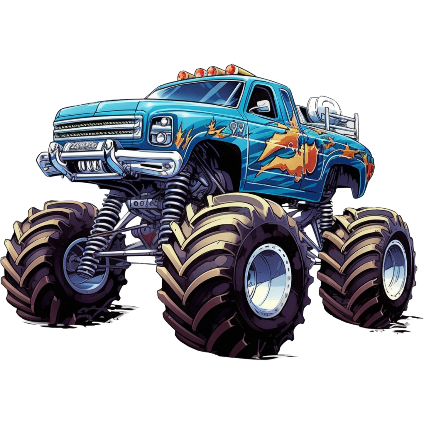 Motivtransfer 2012 Blauer Monstertruck