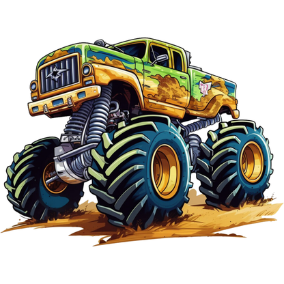 Motivtransfer 2015 Grüner Monstertruck