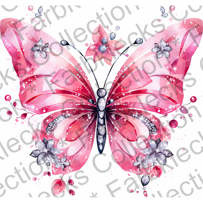 Motivtransfer 2071 Schmetterling pink