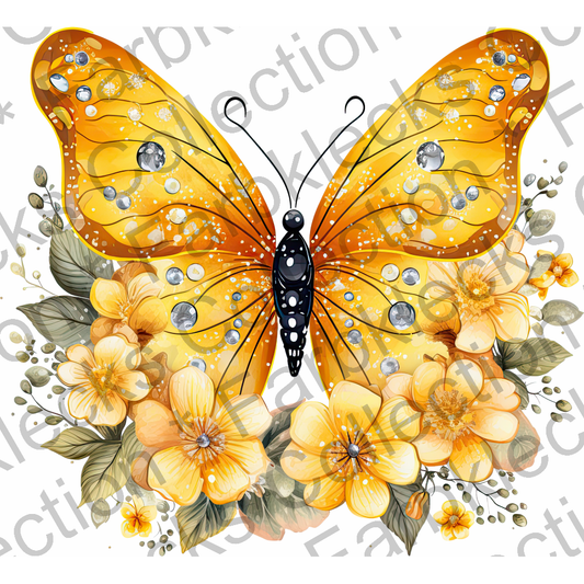 Motivtransfer 2083 Schmetterling orange gelb