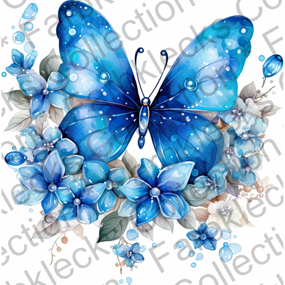 Motivtransfer 2084 Schmetterling royalblau