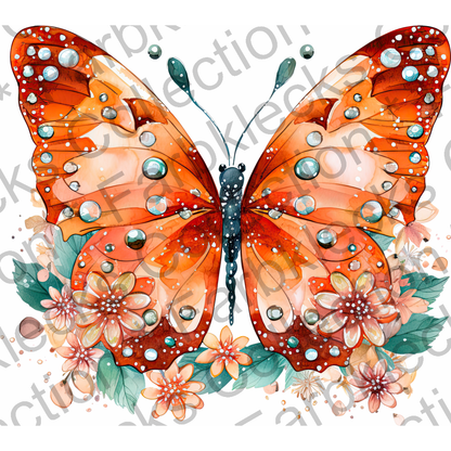 Motivtransfer 2090 Schmetterling terracotta