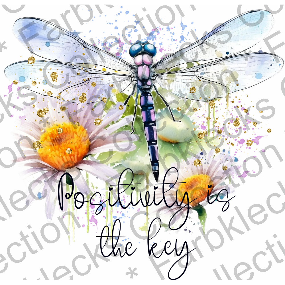 Motivtransfer 2113 Libelle - Positivily is the key