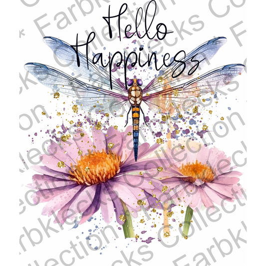 Motivtransfer 2115 Libelle - Hello Happiness