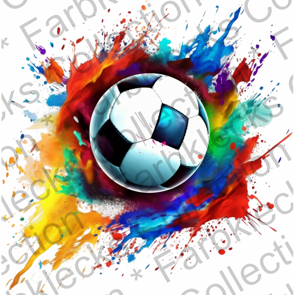 Motivtransfer 2128 Fussball mit Farbe