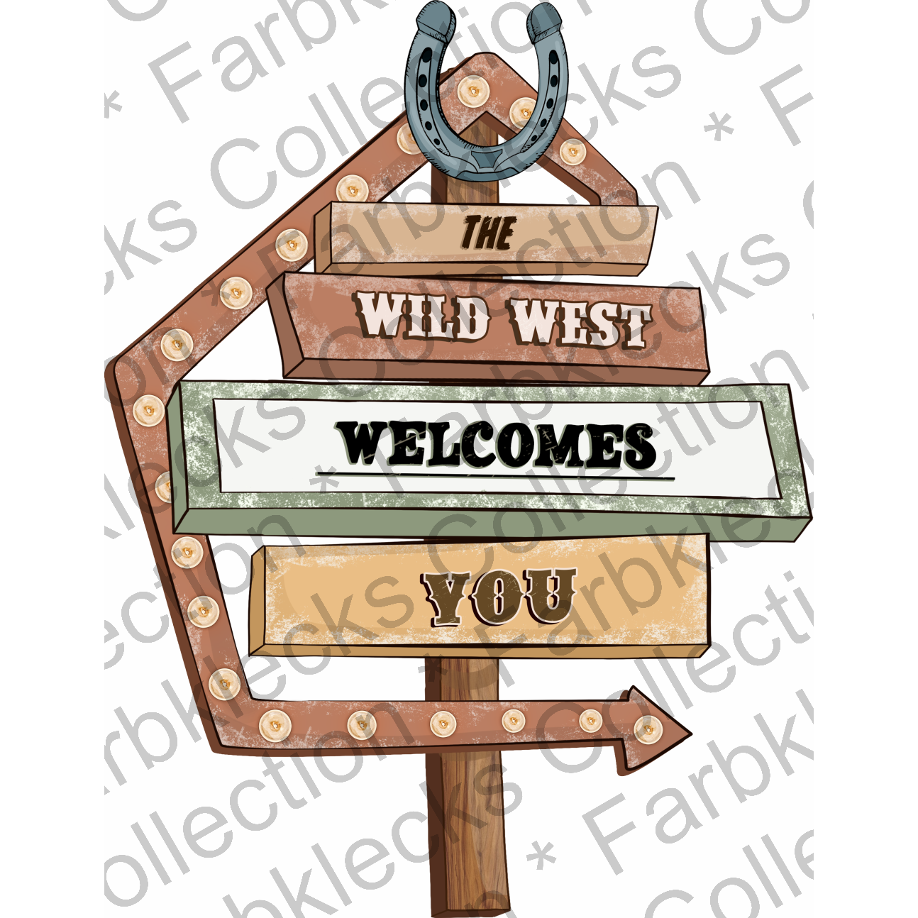 Motivtransfer 2136 Wild West Schild