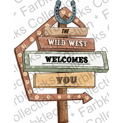 Motivtransfer 2136 Wild West Schild