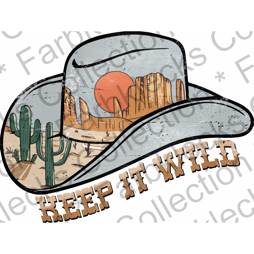 Motivtransfer 2137 Cowboyhut - Keep it Wild