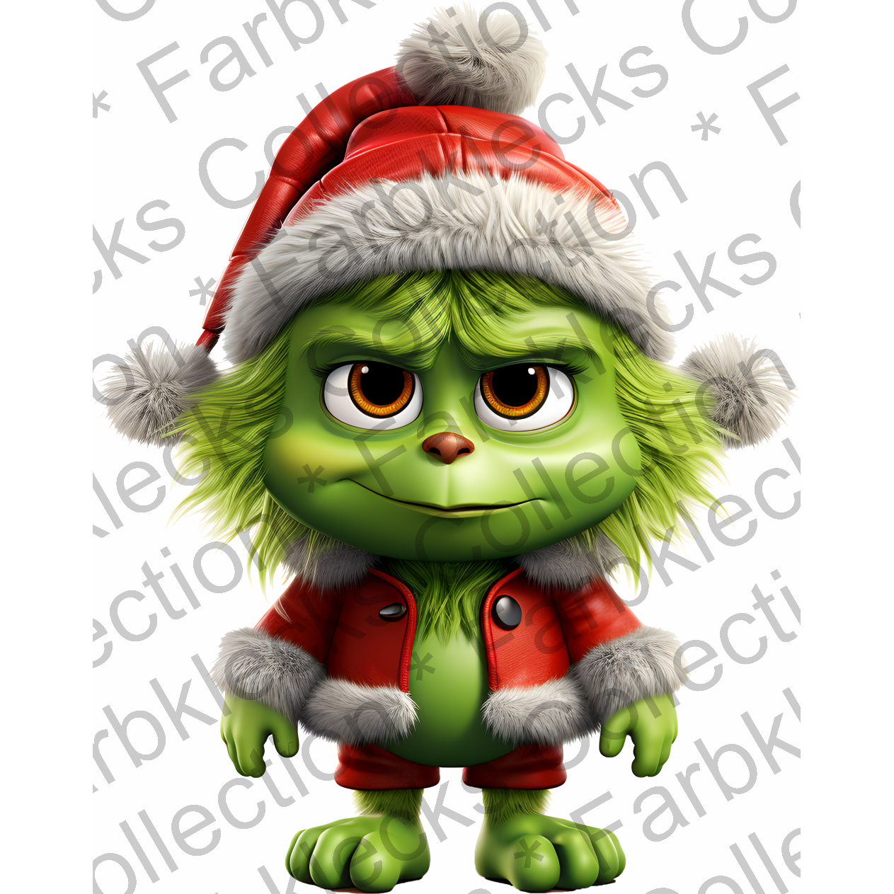 Motivtransfer 2158 Kleiner Grinch mit roter Jacke