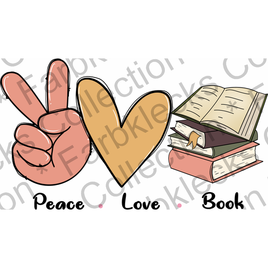 Motivtransfer 2226 Peace Love Book