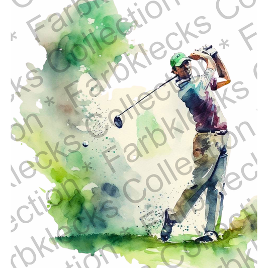 Motivtransfer 2407 Golf Spieler am Abschlag