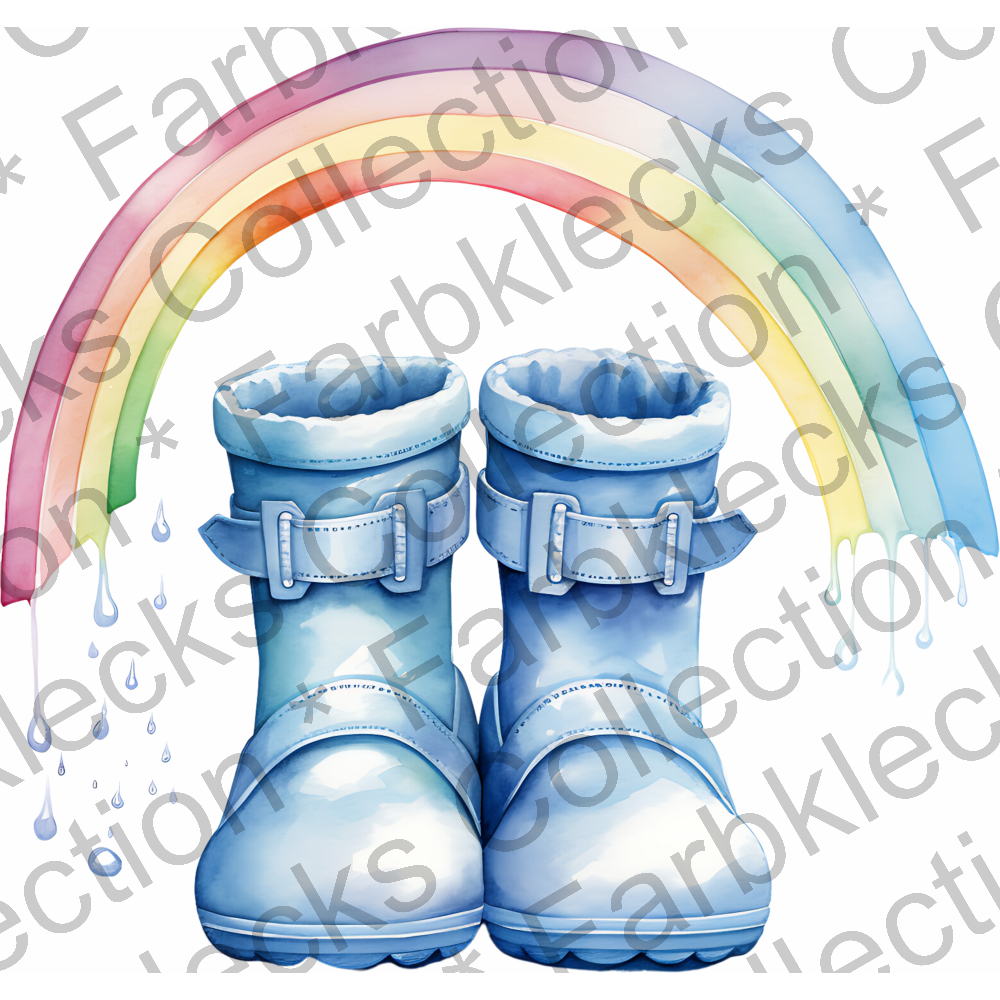 Motivtransfer 2469 Stiefel vorm Regenbogen