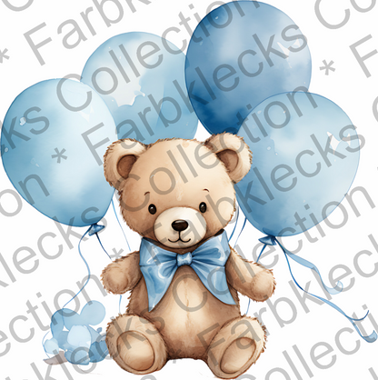 Motivtransfer 2475 Teddy mit Ballons