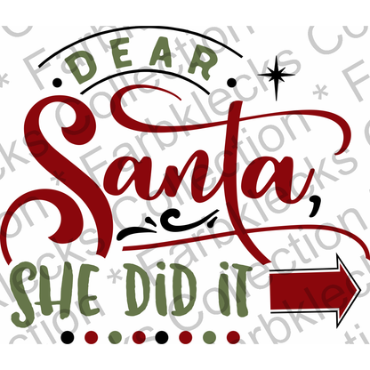 Motivtransfer 2574 dear santa she did it