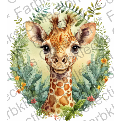 Motivtransfer 2938 Giraffe im Dschungel