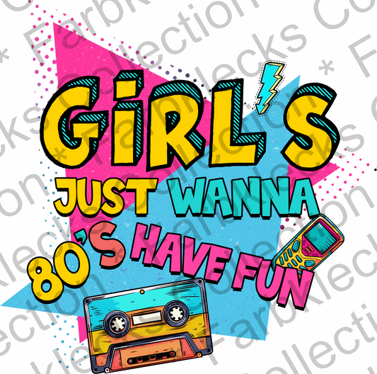 Motivtransfer 3141 Girls just wanna have 80s fun