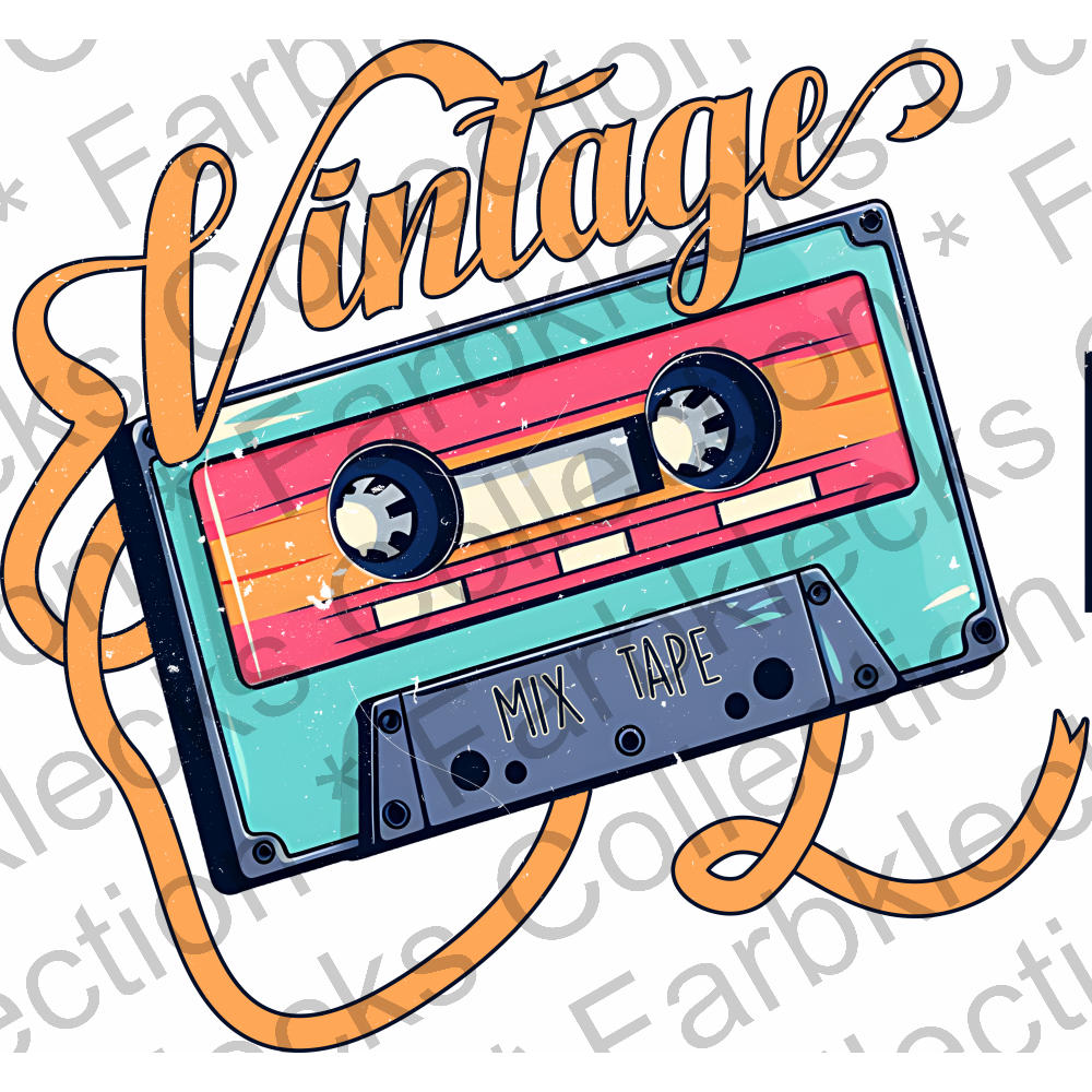 Motivtransfer 3148 vintage mix tape