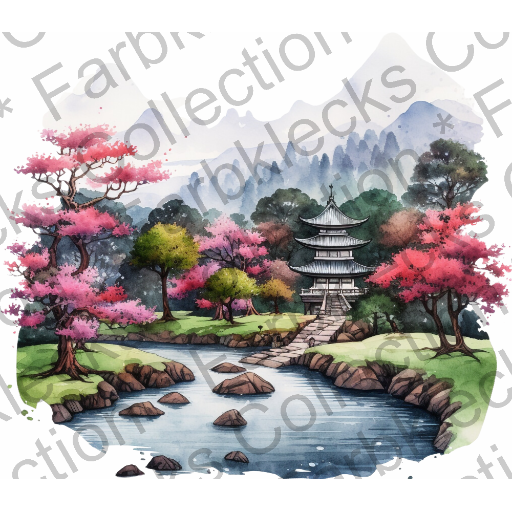 Motivtransfer 3223 Japanische Landschaft