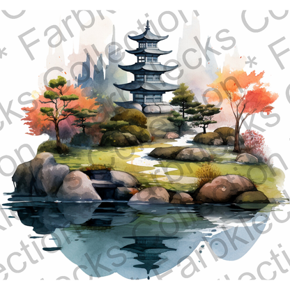 Motivtransfer 3224 Japanische Landschaft