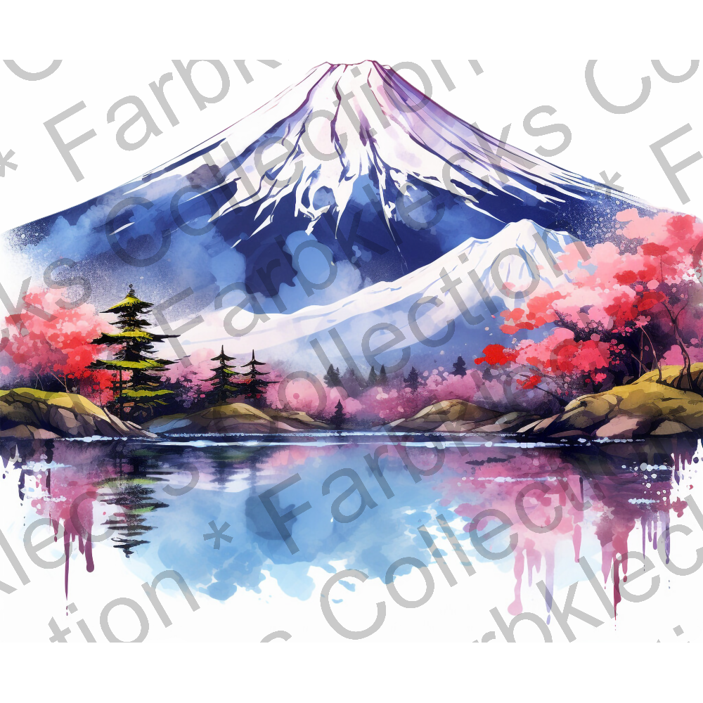 Motivtransfer 3240 Japanische Landschaft am Wasser