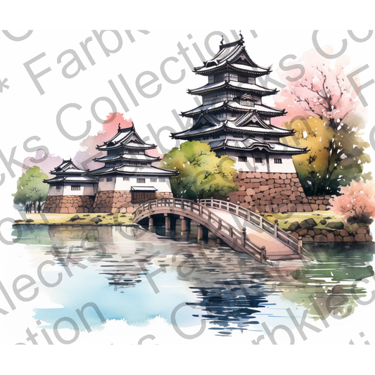 Motivtransfer 3242 Japanische Landschaft am Wasser