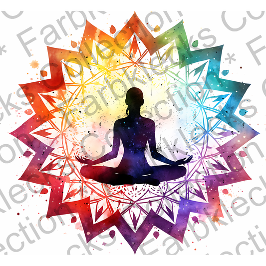 Motivtransfer 3270 Mandala mit Yoga