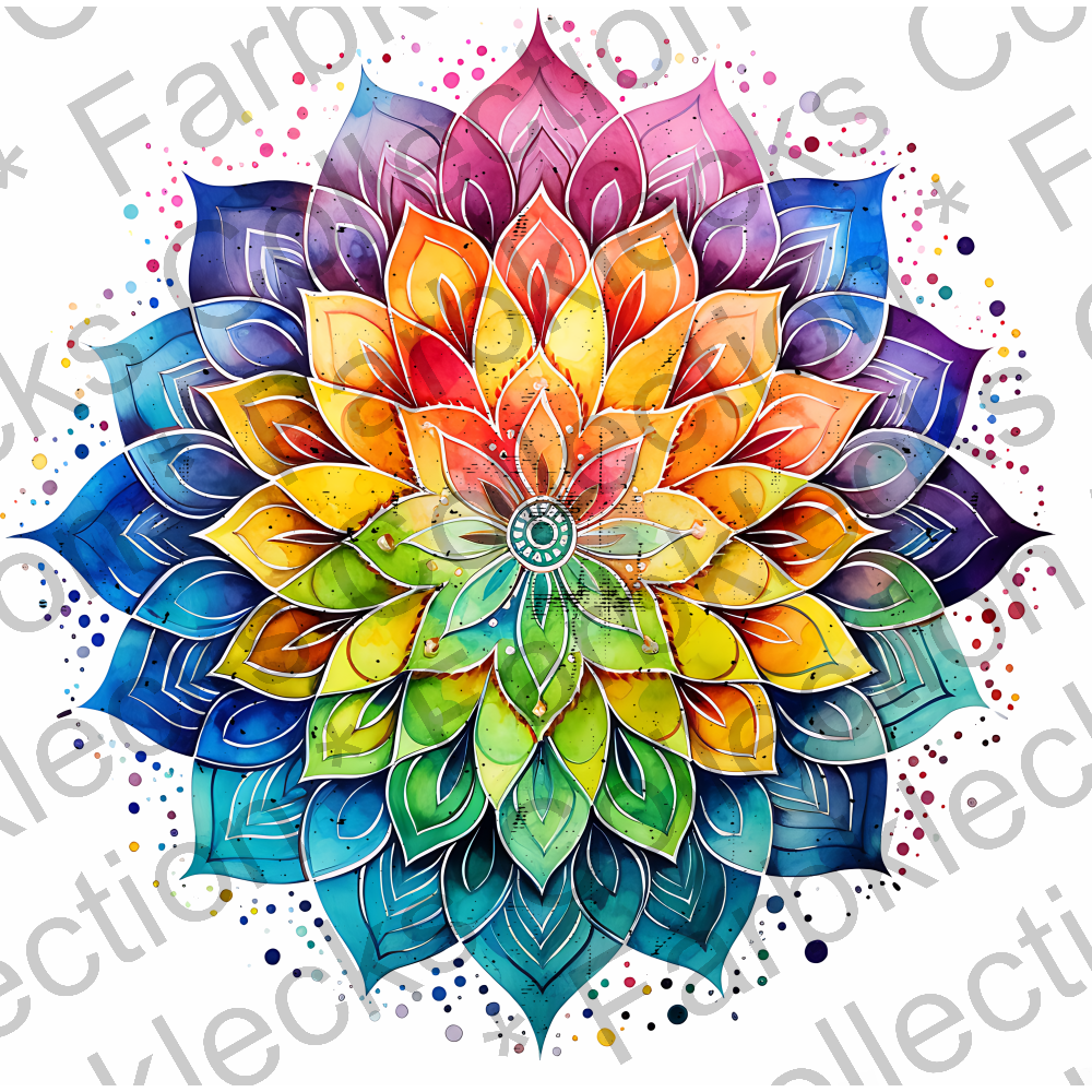 Motivtransfer 3277 Mandala bunt