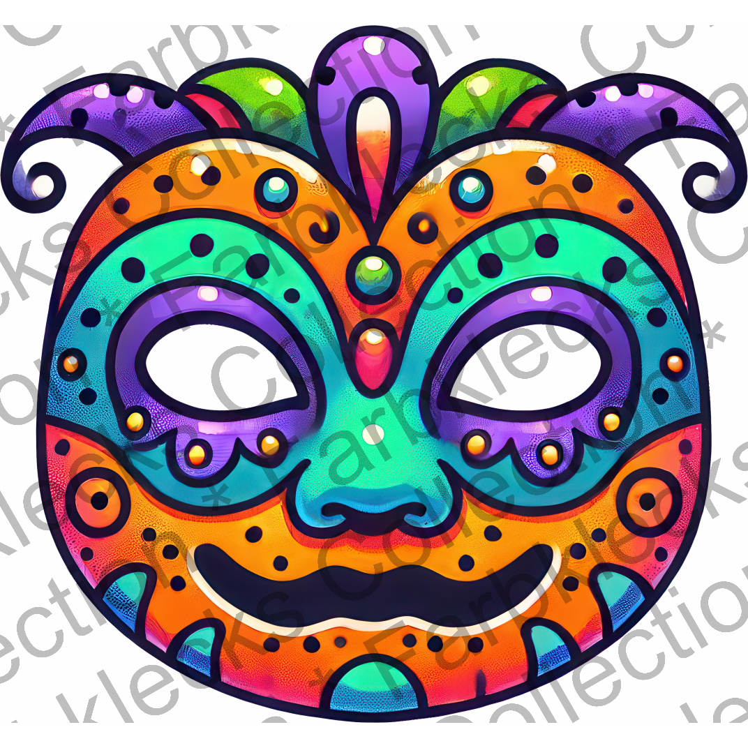 Motivtransfer 3328 Maske bunt Illustration