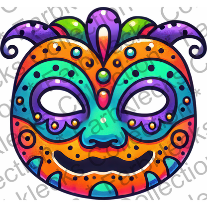 Motivtransfer 3328 Maske bunt Illustration