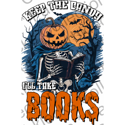 Motivtransfer 3466 Keep the Candy i ll take the Books