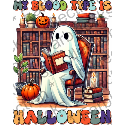 Motivtransfer 3470 My blood type is Halloween