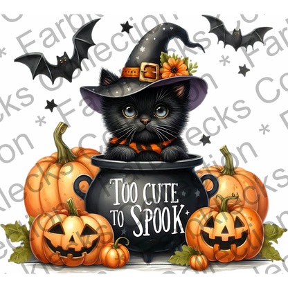 Motivtransfer 3506 Too cute to Spook Katze