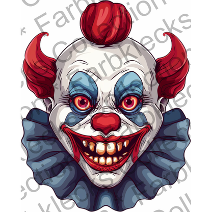 Motivtransfer 3624 Clown Gesicht mit Halskrause