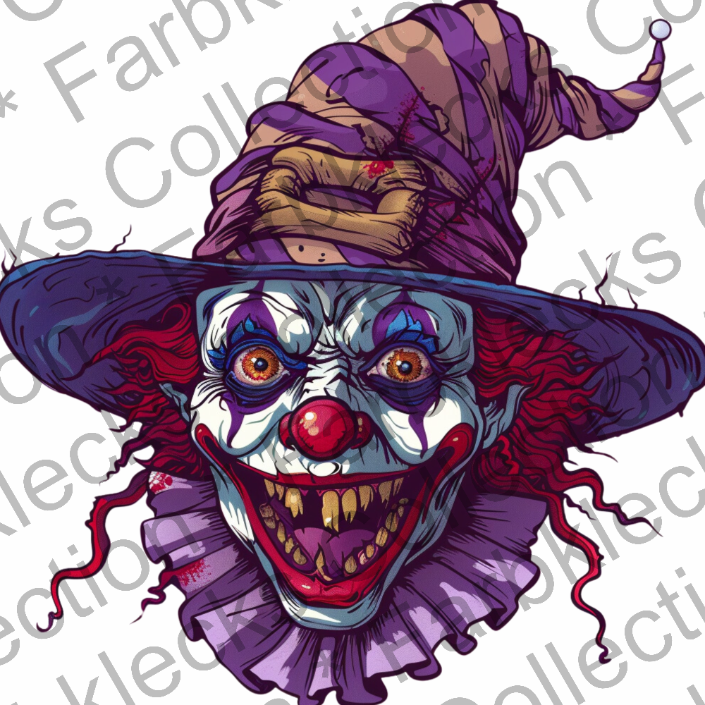 Motivtransfer 3625 Clown Gesicht lacht