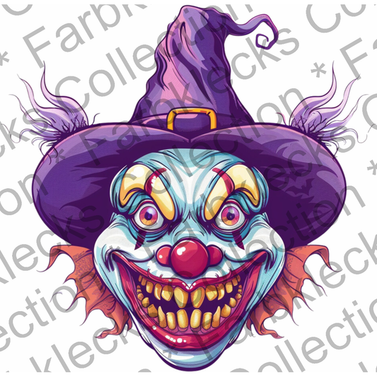 Motivtransfer 3633 Clown Gesicht gruselig