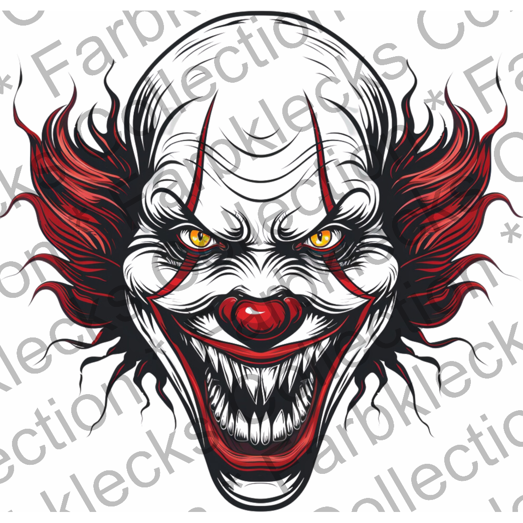 Motivtransfer 3635 Clown Gesicht ohne Hut